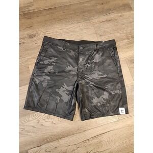 George Commuter Black Camo Shorts SZ 40 Above the Knee 9" Inseam Moisture Wickin